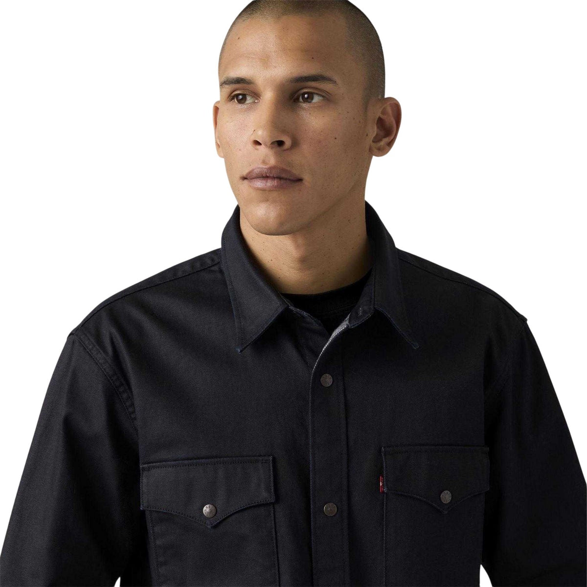 Tiebout Worn - Side - Levis Mens Collared Relaxed Fit Shirt