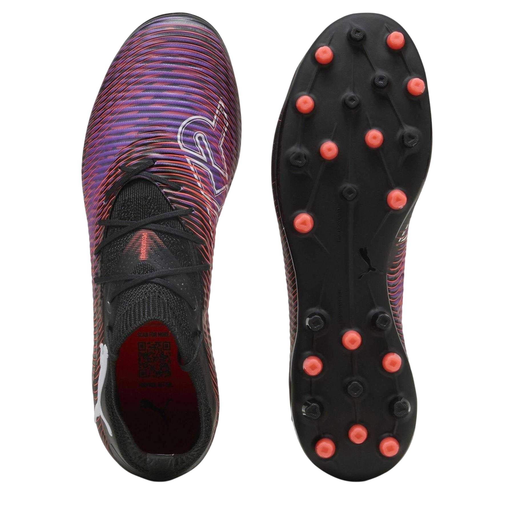 Black-White-Red - Side - Puma Mens Future 8 Pro Laceless Football Boots
