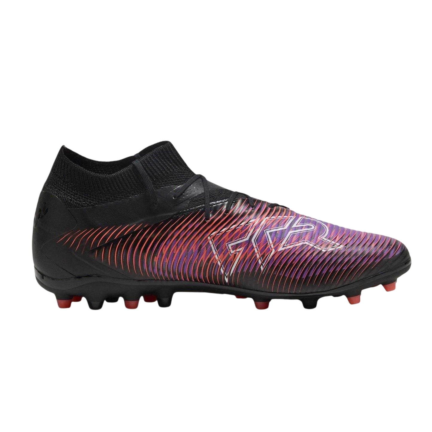 Black-White-Red - Front - Puma Mens Future 8 Pro Laceless Football Boots