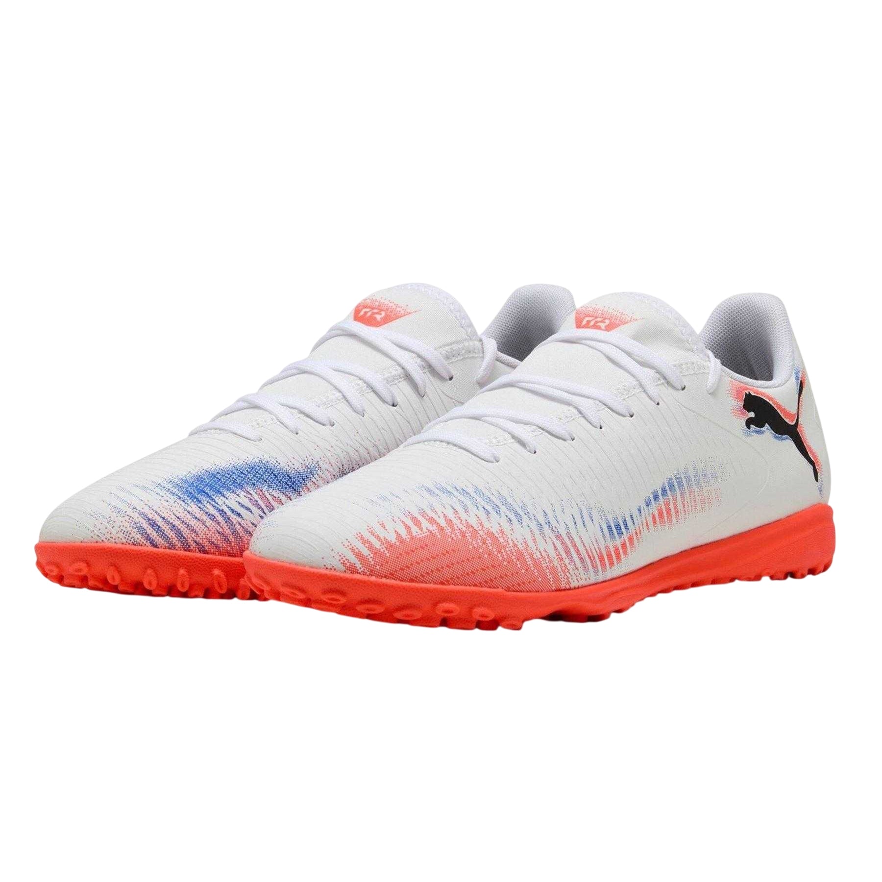 White-Black-Red - Pack Shot - Puma Mens Future 8 Play Astro Turf Trainers