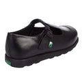 Black - Back - Kickers Womens-Ladies Fragma Leather T Buckle Work Shoes
