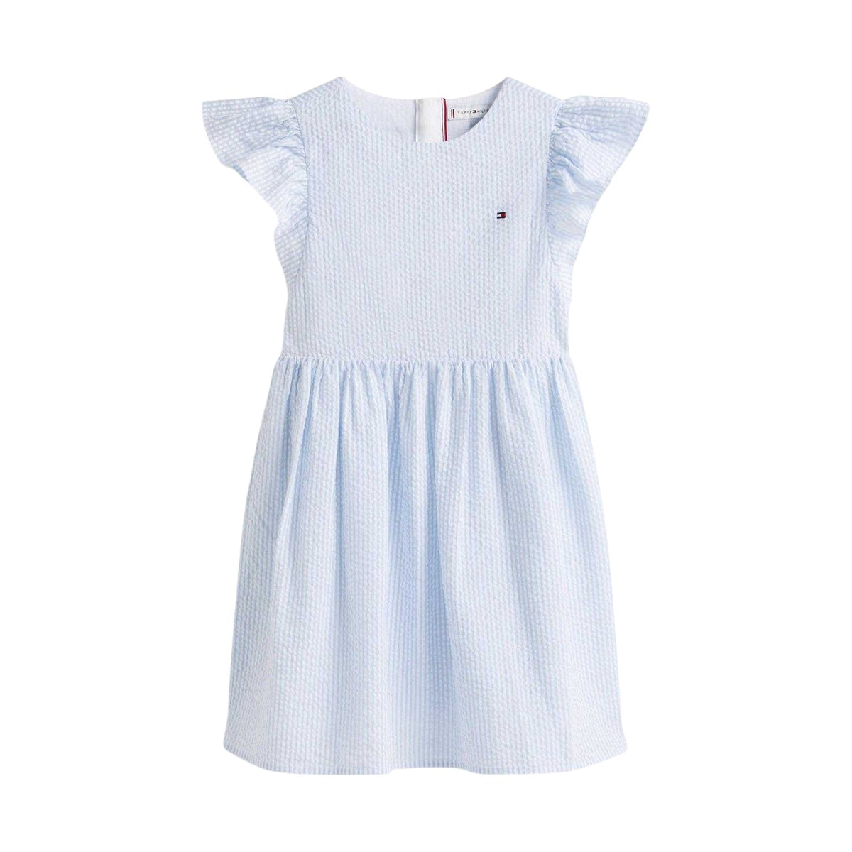 Sweet Blue - Front - Tommy Hilfiger Girls Flutter Smock Dress