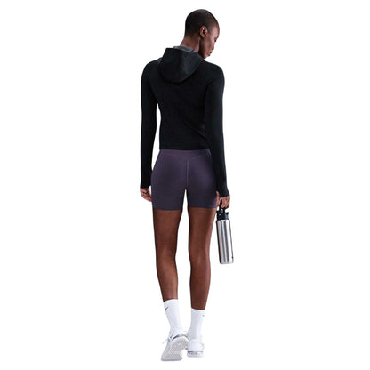 Black-Anthracite-Smoke Grey - Back - Nike Womens-Ladies Universa Dri-FIT Base Layer Top