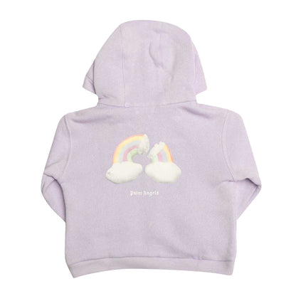 Lilac - Back - Palm Angels Childrens-Kids Infants Rainbow Full Zip Hoodie
