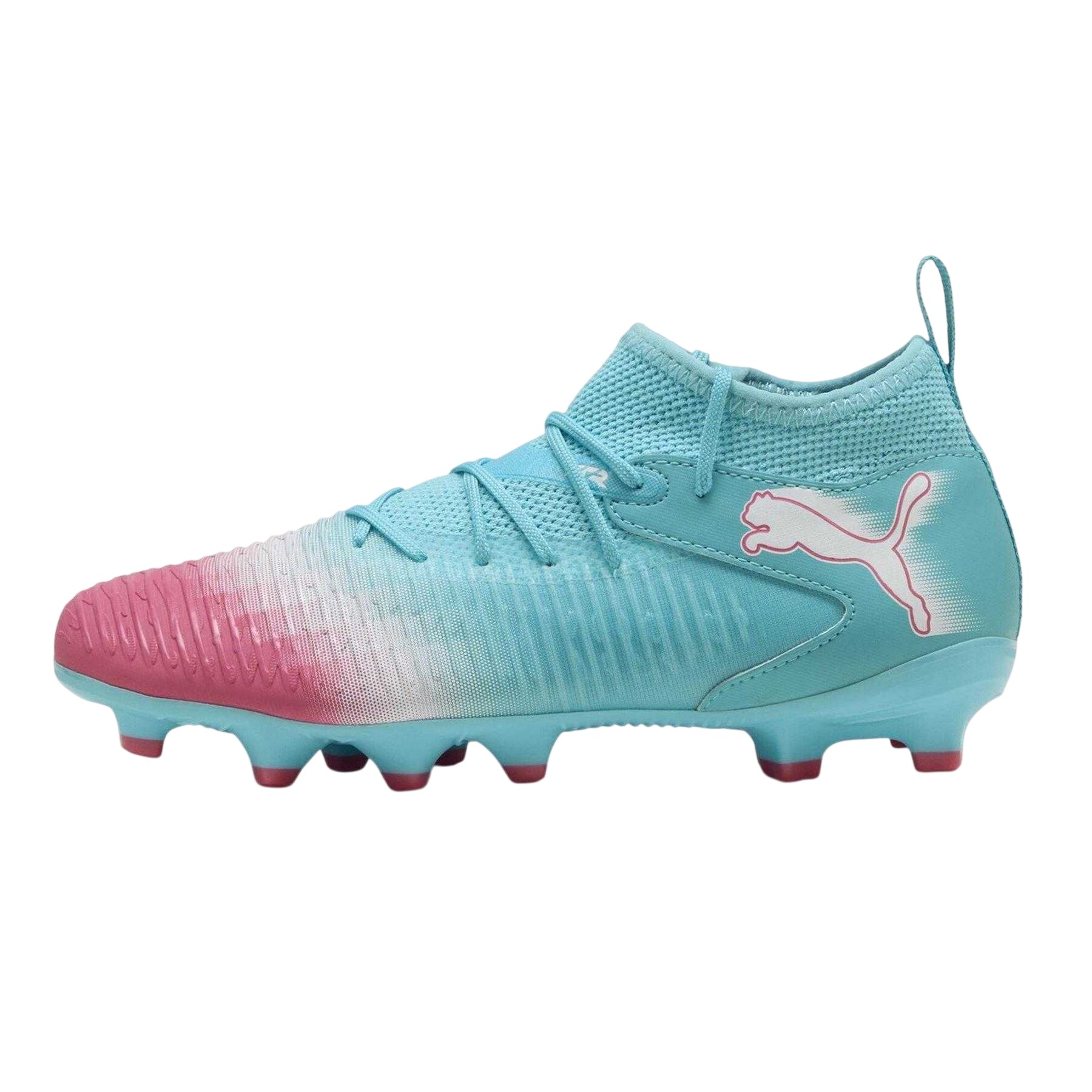 Blue-White - Back - Puma Childrens-Kids Future 8 Match Artificial Ground Football Boots