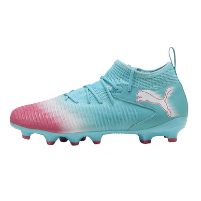Blue-White - Back - Puma Childrens-Kids Future 8 Match Artificial Ground Football Boots
