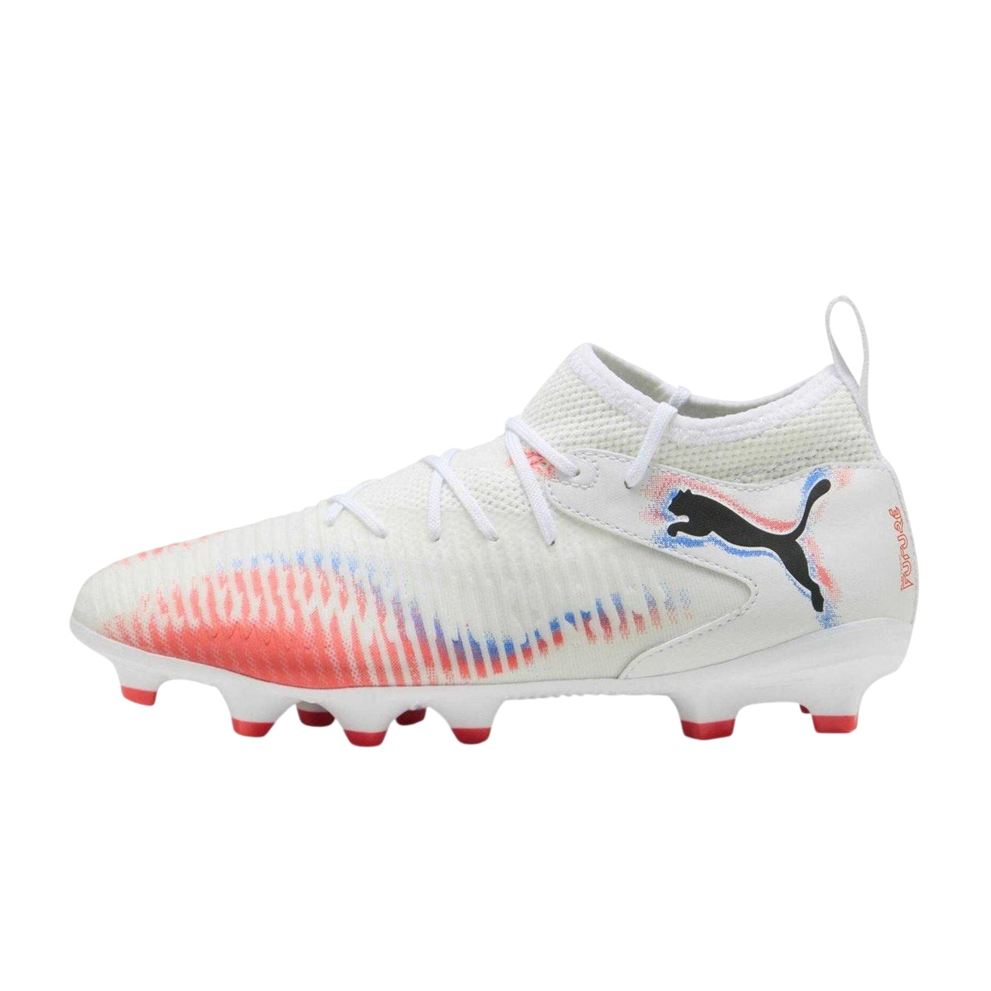 White-Black-Red - Back - Puma Childrens-Kids Future 8 Match Artificial Ground Football Boots