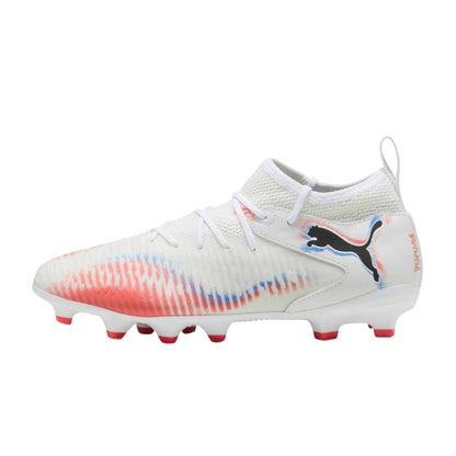 White-Black-Red - Back - Puma Childrens-Kids Future 8 Match Artificial Ground Football Boots