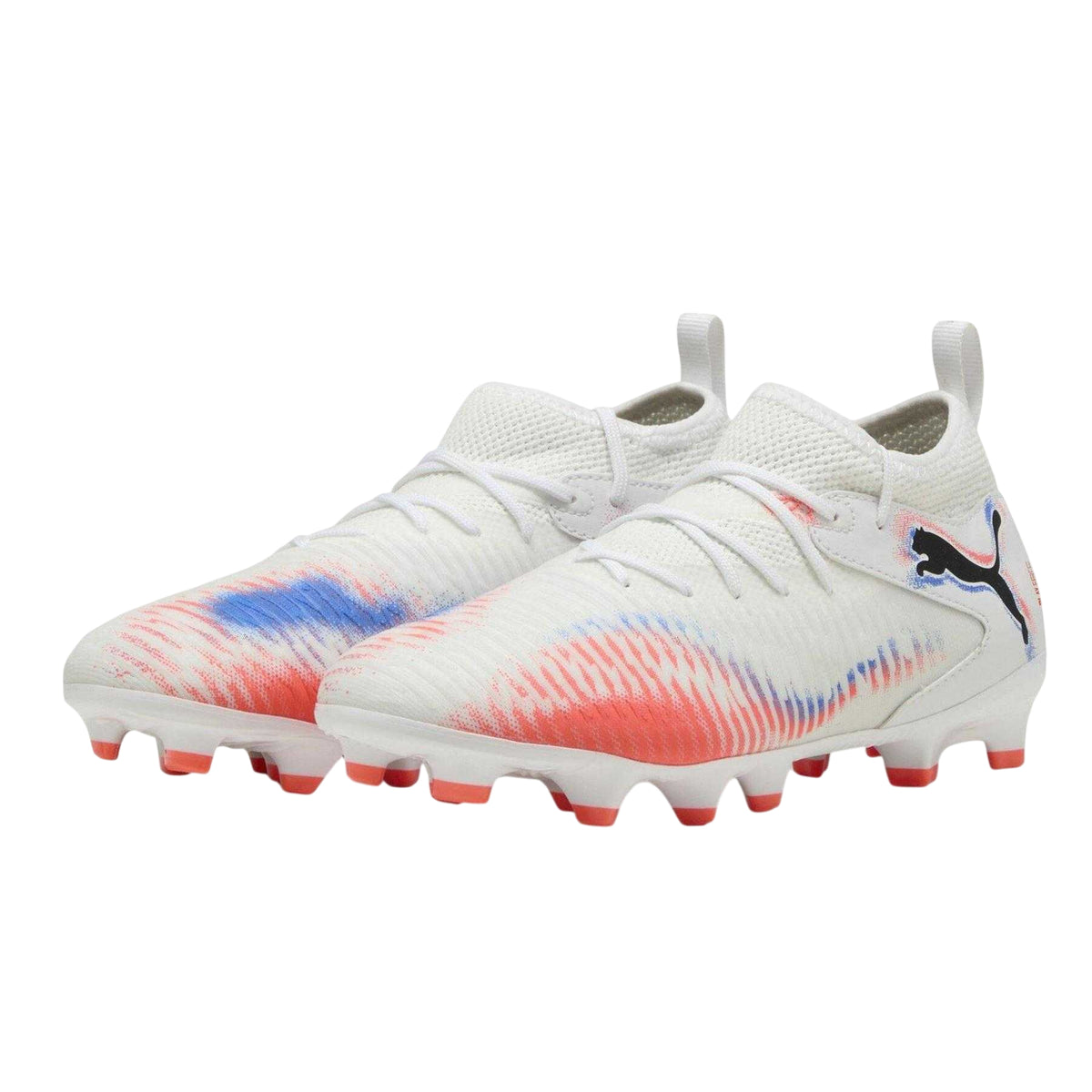 White-Black-Red - Lifestyle - Puma Childrens-Kids Future 8 Match Artificial Ground Football Boots