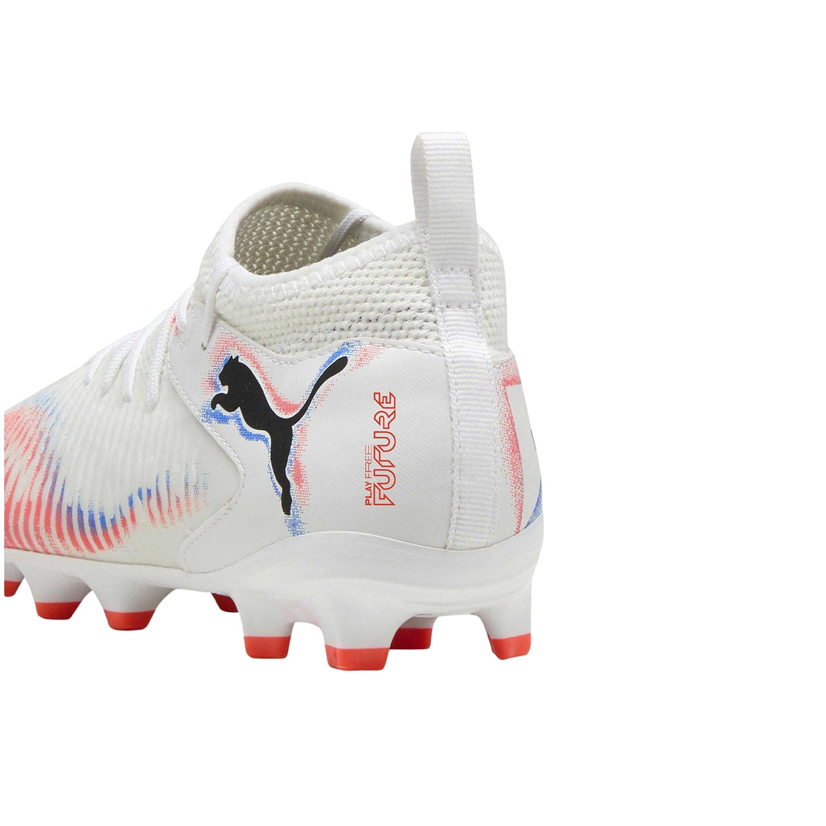 White-Black-Red - Pack Shot - Puma Childrens-Kids Future 8 Match Artificial Ground Football Boots