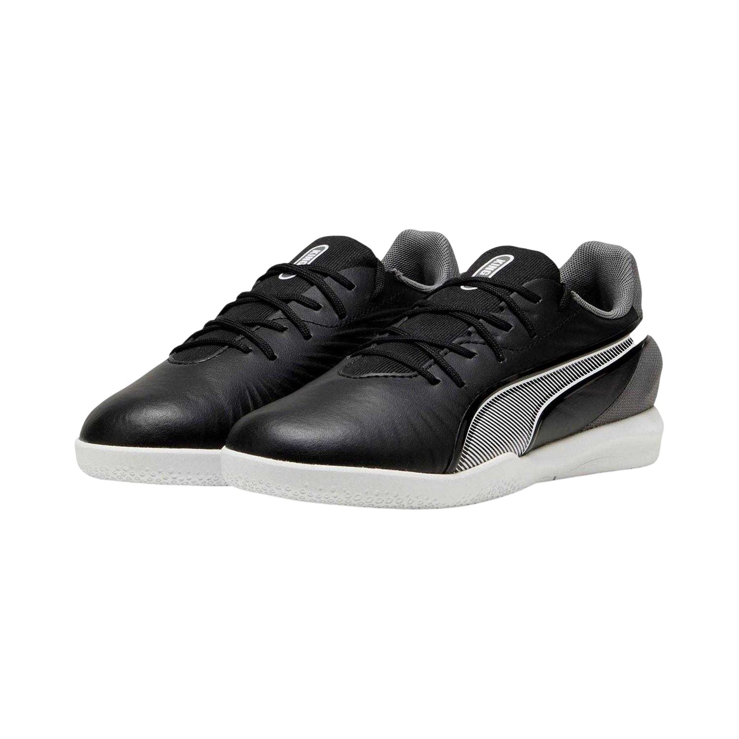 Black - Side - Puma Childrens-Kids King Match It Regular Indoor Football Shoes