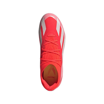 Red - Side - Adidas Childrens-Kids X Crazyfast Elite Firm Ground Football Boots
