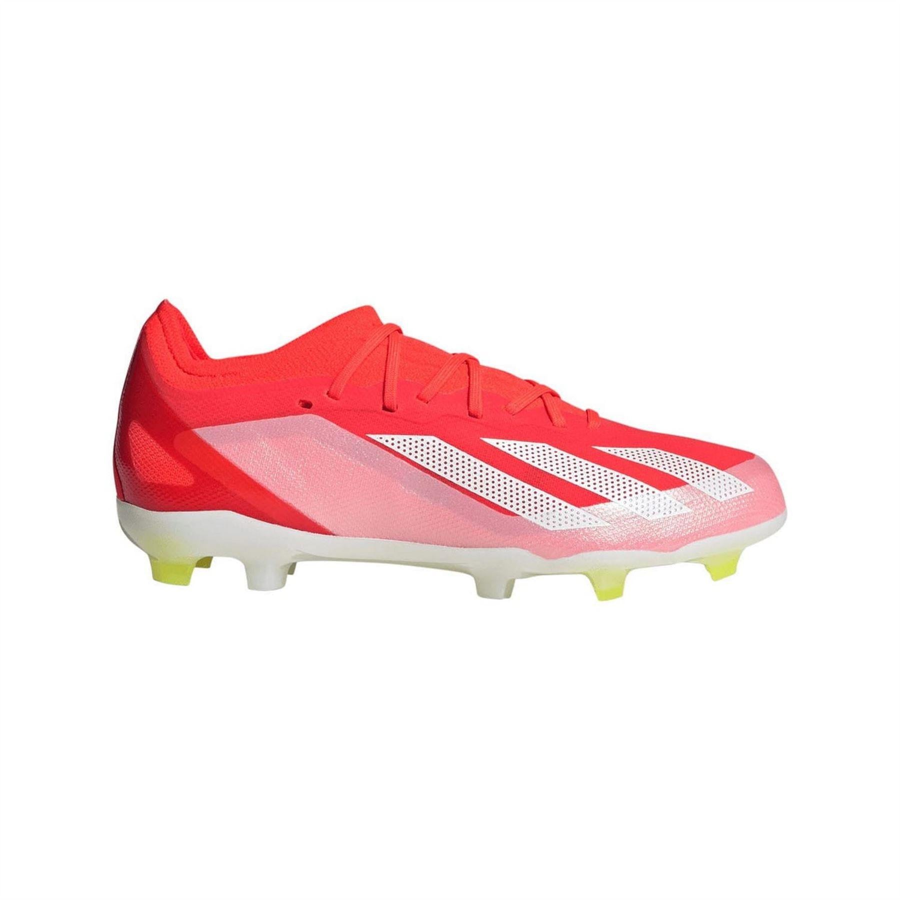 Red - Front - Adidas Childrens-Kids X Crazyfast Elite Firm Ground Football Boots
