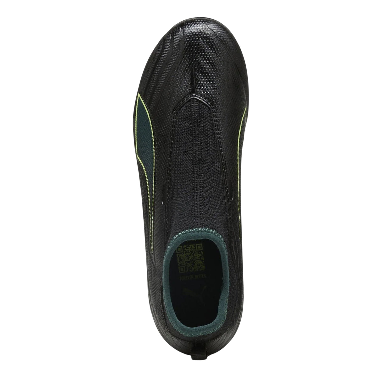 Black-Green - Side - Puma Childrens-Kids Ultra 6 Match Firm Ground Football Boots