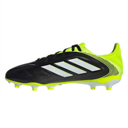 Black-Lemon - Side - Adidas Childrens-Kids Copa Pure 3 Elite Leather Snug Fit Firm Ground Football Boots