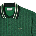Green - Pack Shot - Lacoste Mens Monogram Jacquard Classic Polo Shirt