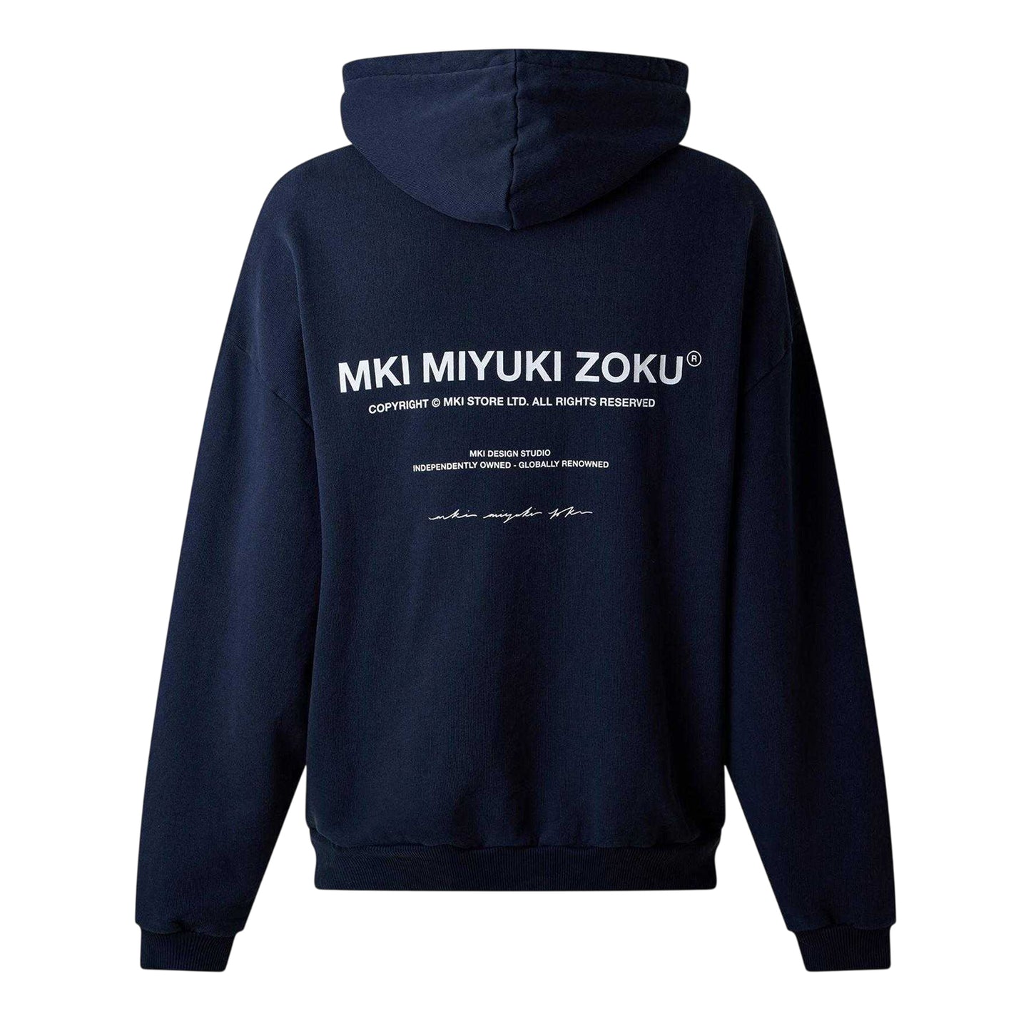 Navy - Back - MKI MIYUKI ZOKU Mens Design Studio Hoodie