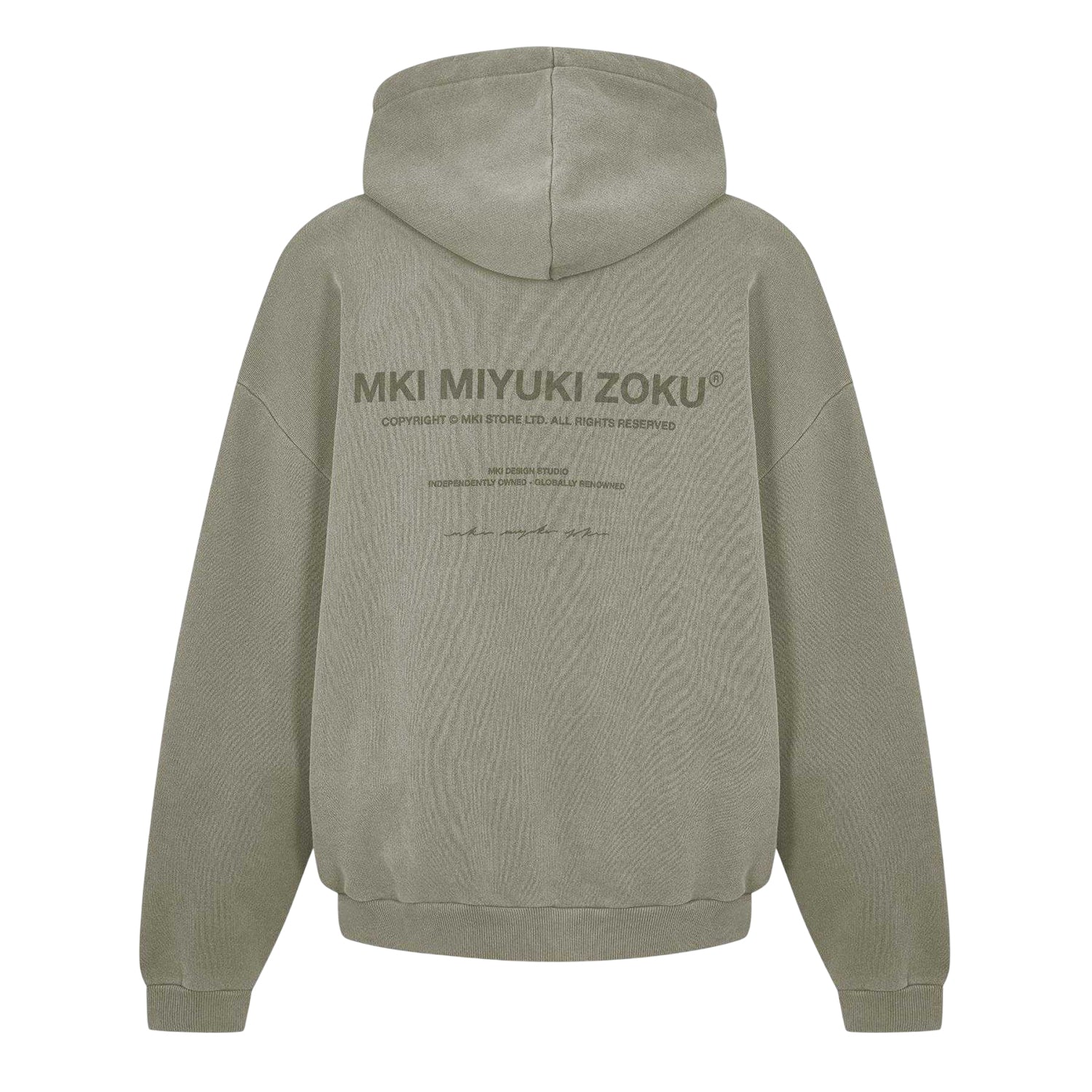 Olive - Back - MKI MIYUKI ZOKU Mens Design Studio Hoodie