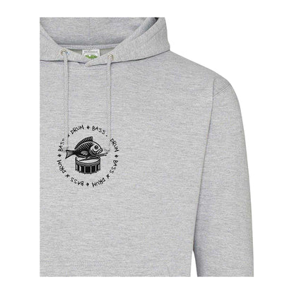 Grey - Side - AWD Mens Bass Drum Festival Hoodie