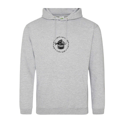 Grey - Front - AWD Mens Bass Drum Festival Hoodie
