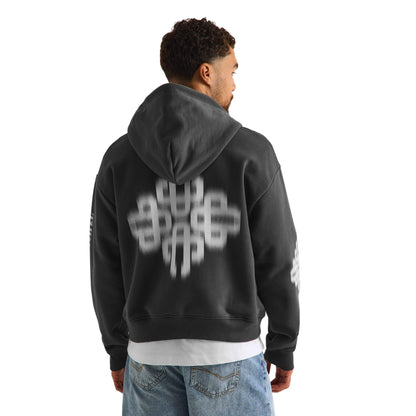 Brown-White - Lifestyle - Couture Club Mens Blurred Full Zip Hoodie