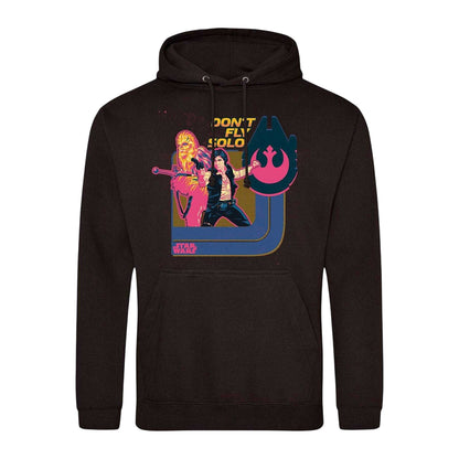 Black - Front - Star Wars Mens Don´t Fly Solo Han Solo & Chewbacca Printed Hoodie