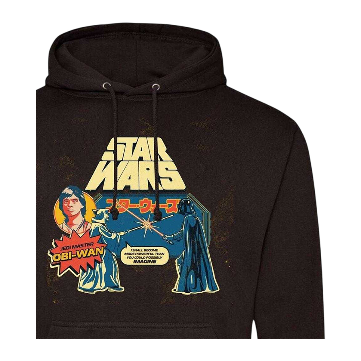 Black - Side - Star Wars Mens Obi Wan Kenobi Hoodie