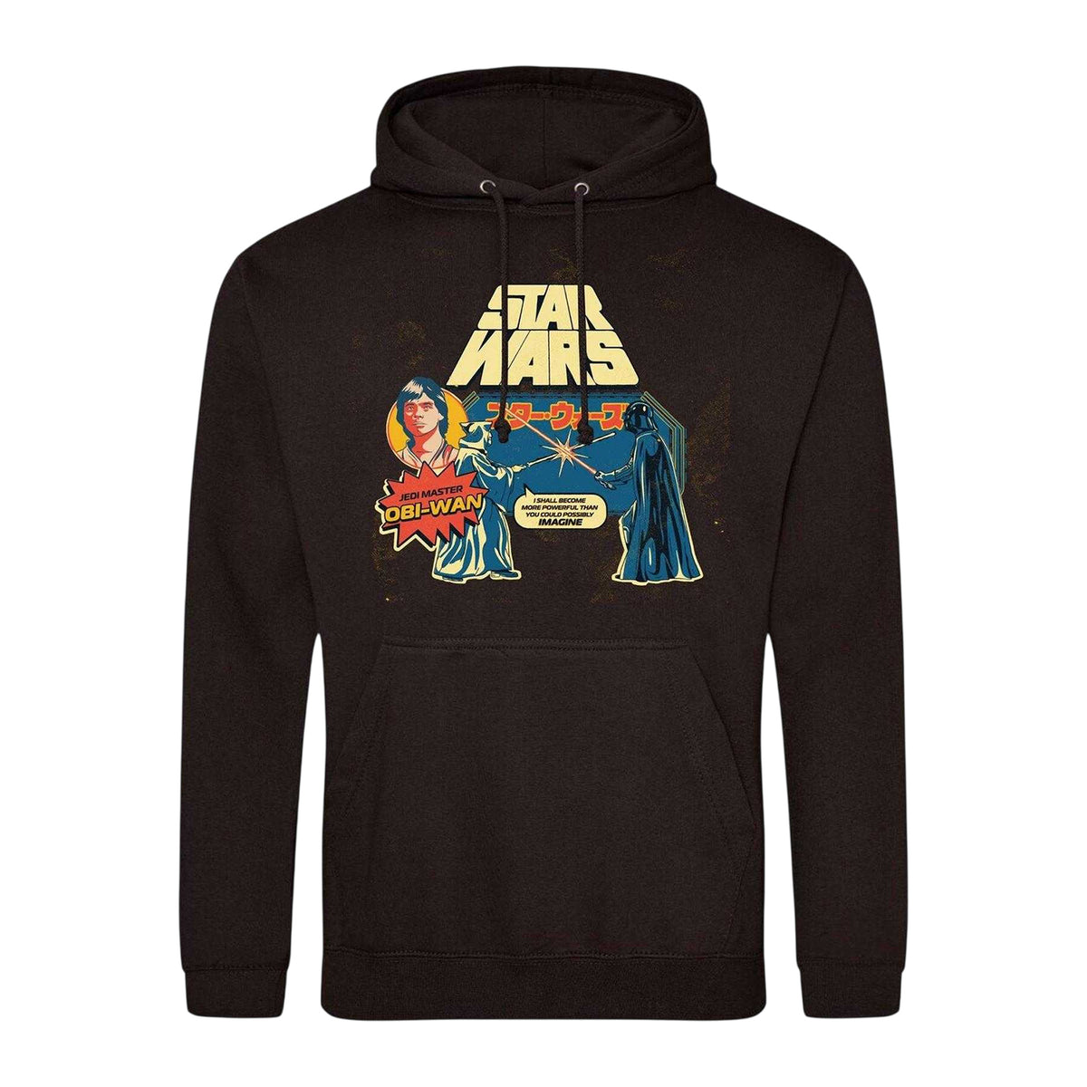 Black - Front - Star Wars Mens Obi Wan Kenobi Hoodie