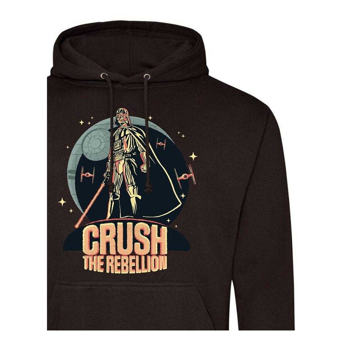 Black - Side - Star Wars Mens Crush The Rebellion Darth Vader Hoodie