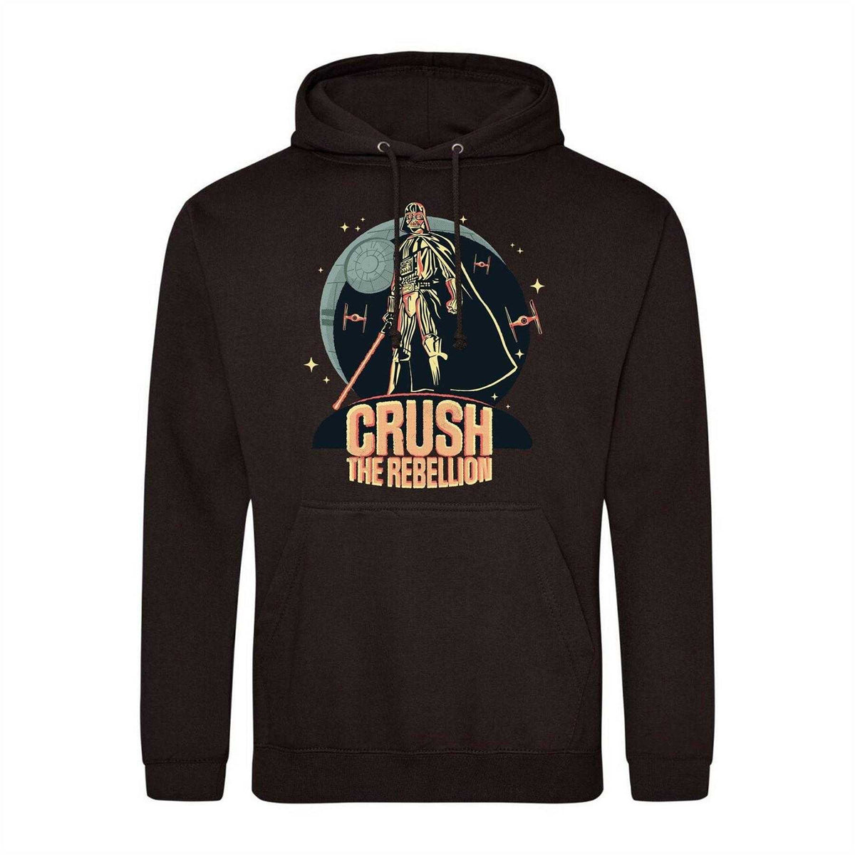 Black - Front - Star Wars Mens Crush The Rebellion Darth Vader Hoodie