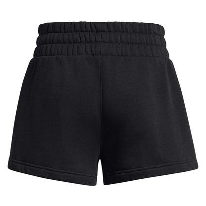 Black - Back - Under Armour Womens-Ladies Fleece Icon Boxer Shorts