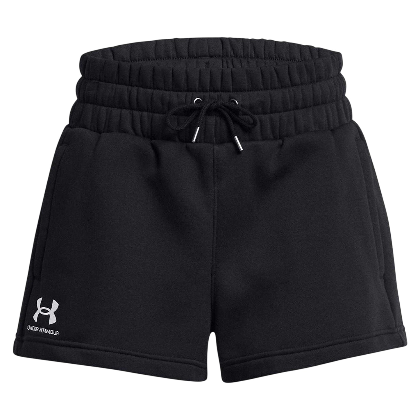 Black - Front - Under Armour Womens-Ladies Fleece Icon Boxer Shorts