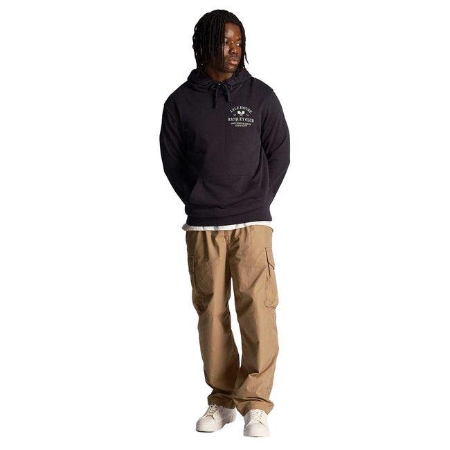 Navy - Lifestyle - Lyle & Scott Mens Racquet Club Graphic Hoodie