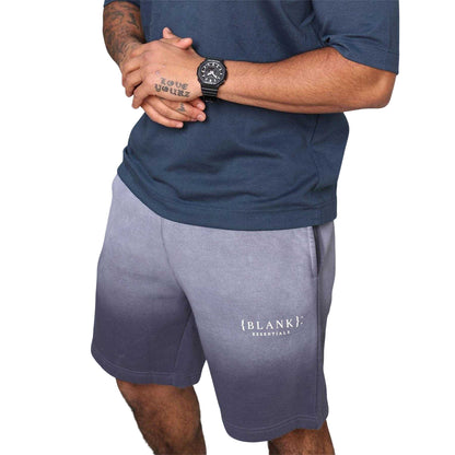 Thunder Grey - Side - Blank Essentials Mens Fleece Logo Shorts