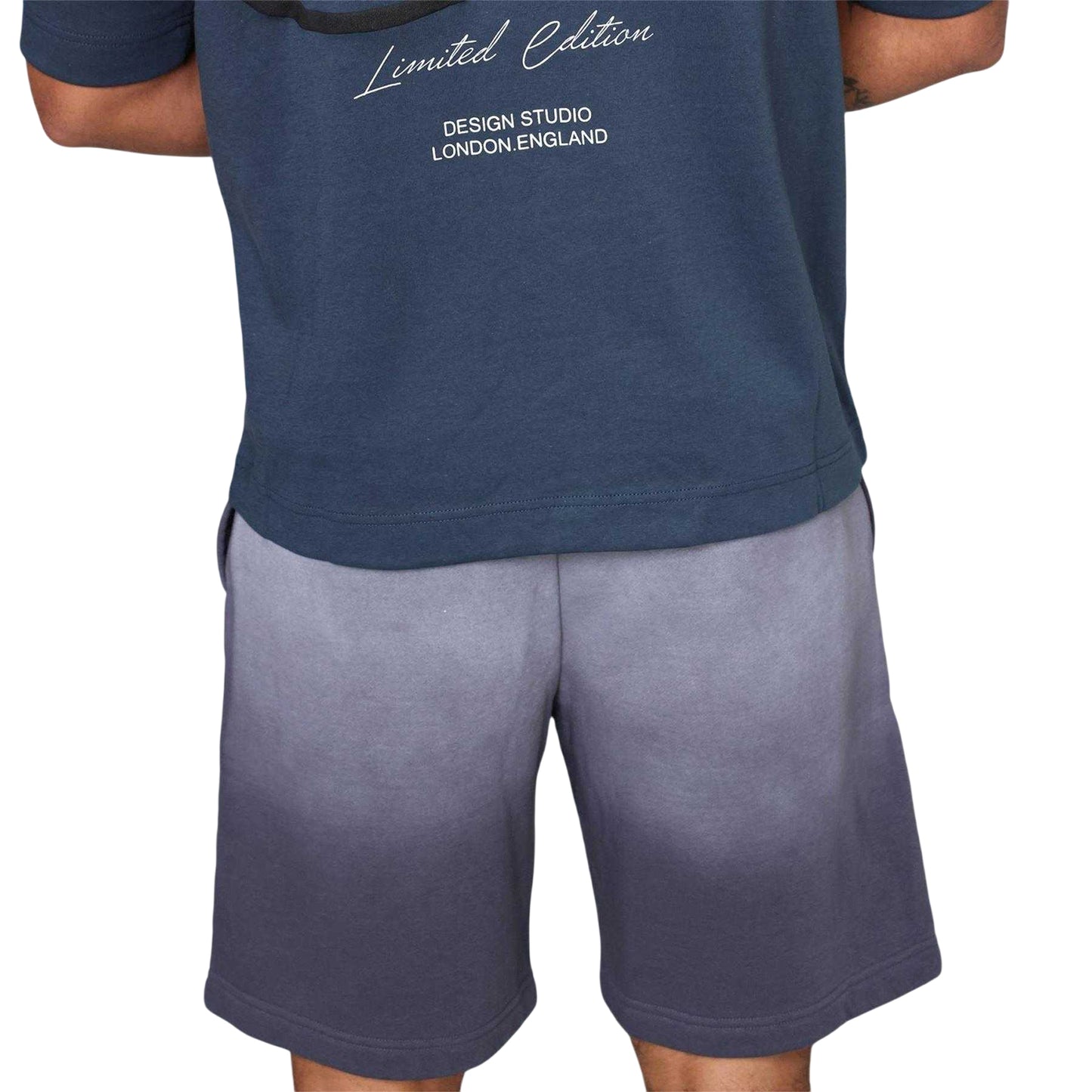 Thunder Grey - Lifestyle - Blank Essentials Mens Fleece Logo Shorts