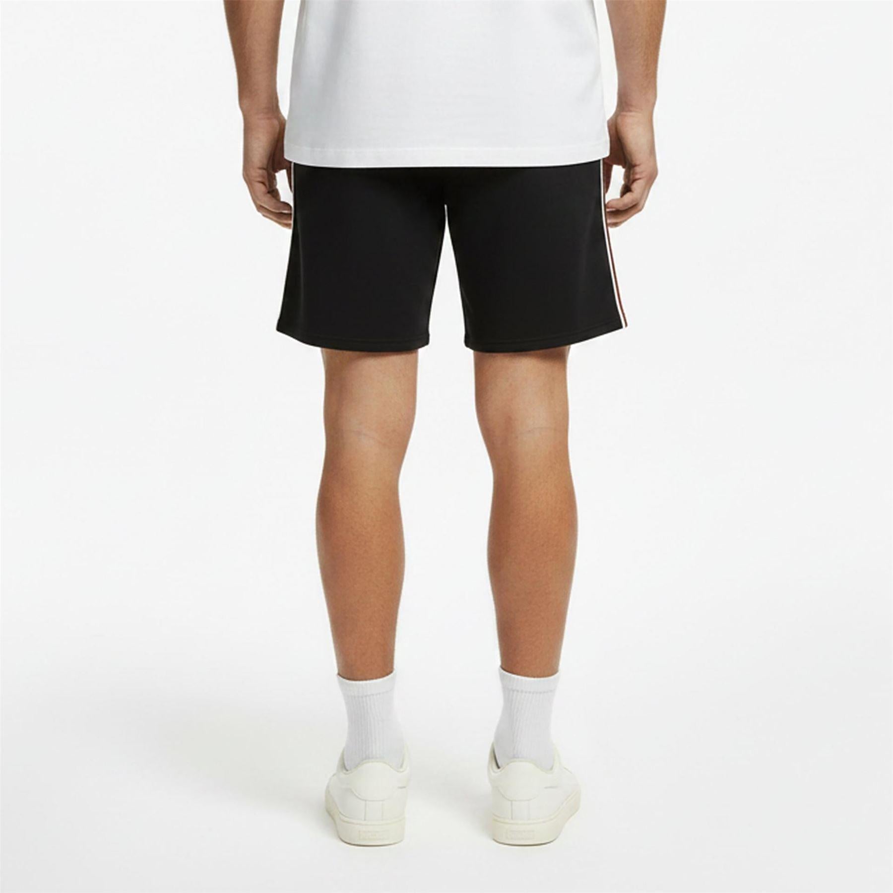 Black - Side - Boss Mens Fleece Sweat Shorts