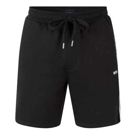 Black - Front - Boss Mens Fleece Sweat Shorts