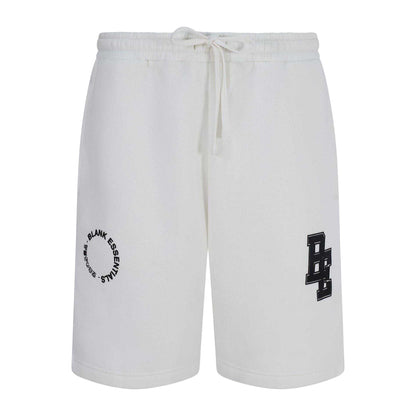 Off White - Front - Blank Essentials Mens Fleece Sweat Shorts