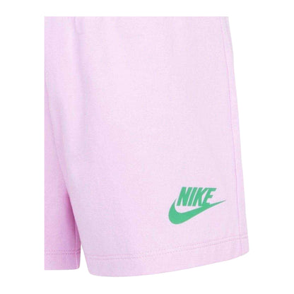 Pink Rise - Side - Nike Baby Jersey Swoosh Sweat Shorts
