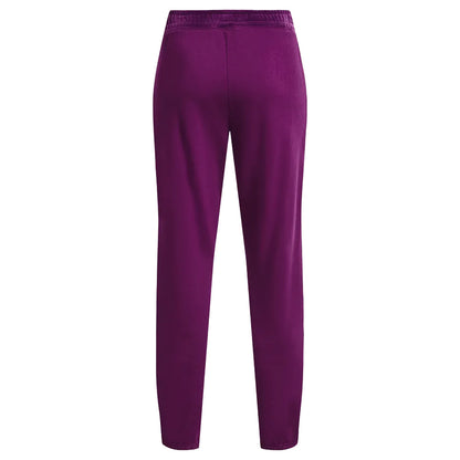 Purple - Back - Under Armour Womens-Ladies Journey Fleece Jogging Bottoms