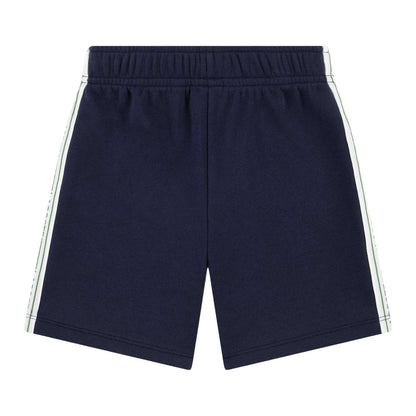 Marine Blue - Back - Lacoste Childrens-Kids Fleece Embroidered Logo Shorts