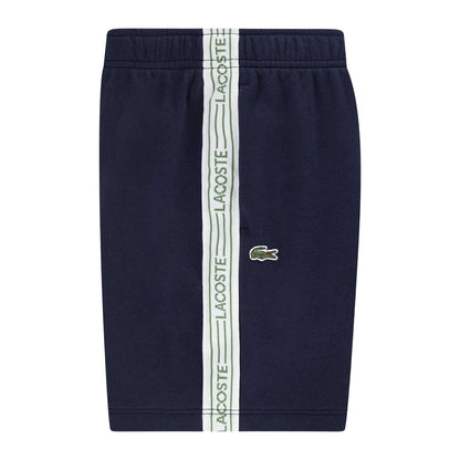 Marine Blue - Side - Lacoste Childrens-Kids Fleece Embroidered Logo Shorts