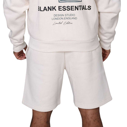 Bone - Lifestyle - Blank Essentials Mens Fleece Collegiate Logo Tapered Sweat Shorts
