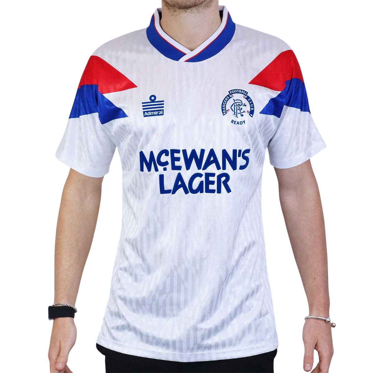 Classic Red-Royal Blue - Side - Team Mens 1990-1992 Rangers FC Away Shirt