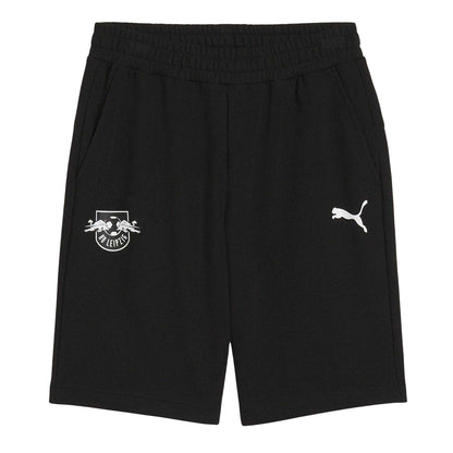Black-White - Front - Puma Mens RB Leipzig Sweat Shorts