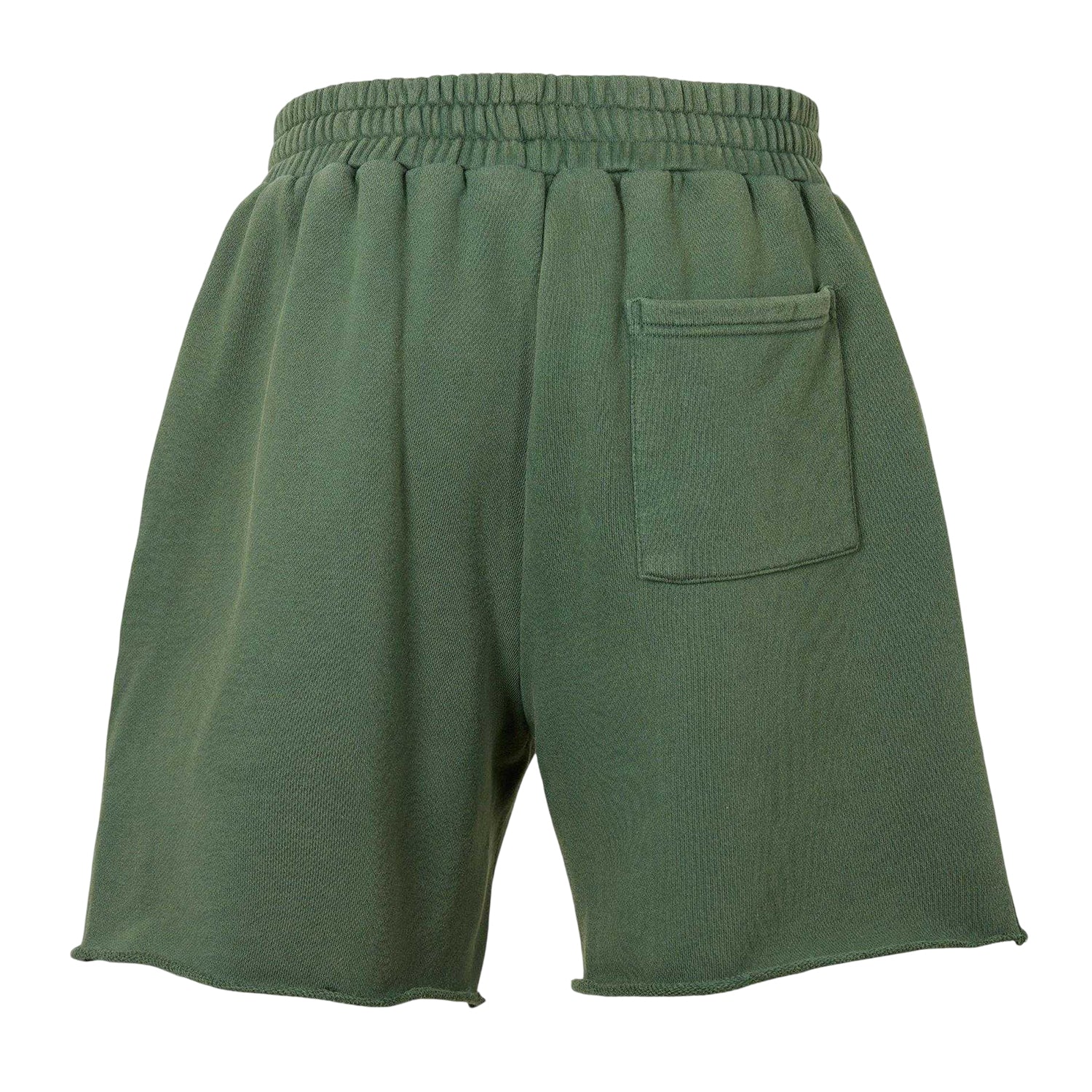 Dark Green - Back - GodMade Mens Fleece Logo Sweat Shorts