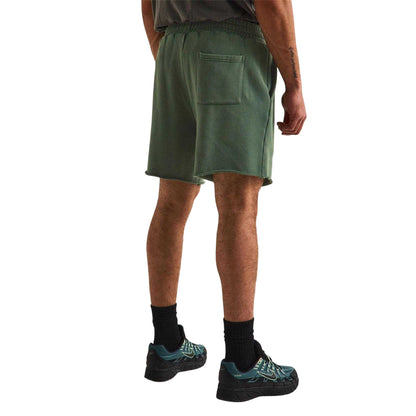 Dark Green - Lifestyle - GodMade Mens Fleece Logo Sweat Shorts