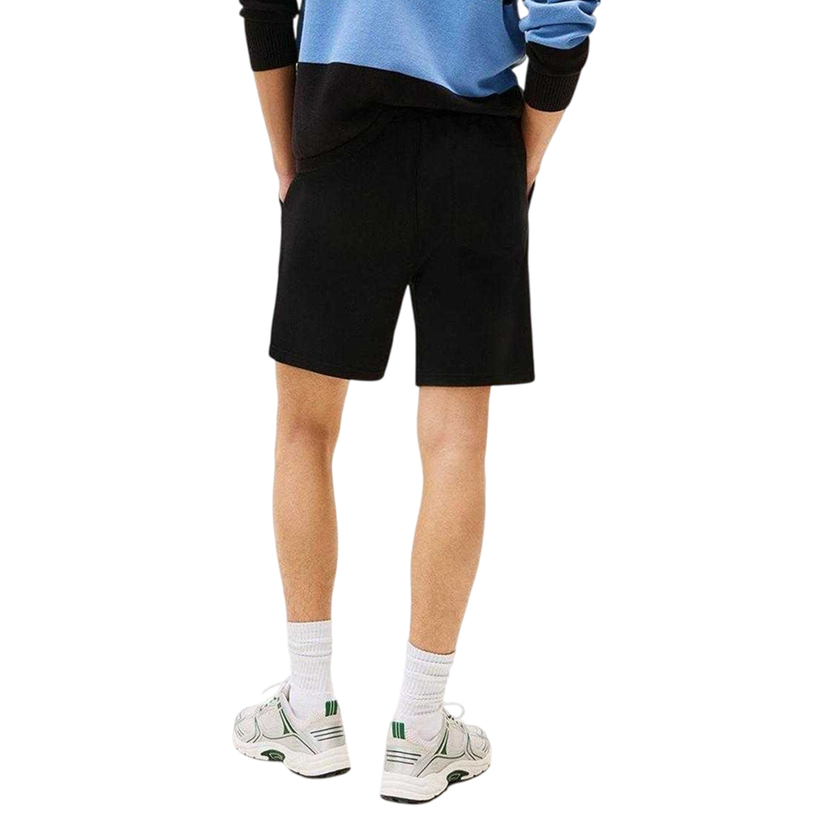 Black - Back - Tommy Jeans Mens Fleece Flag Logo Sweat Shorts