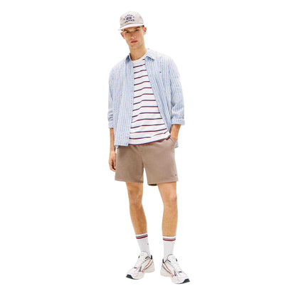 Mink - Lifestyle - Tommy Jeans Mens Fleece Flag Logo Sweat Shorts