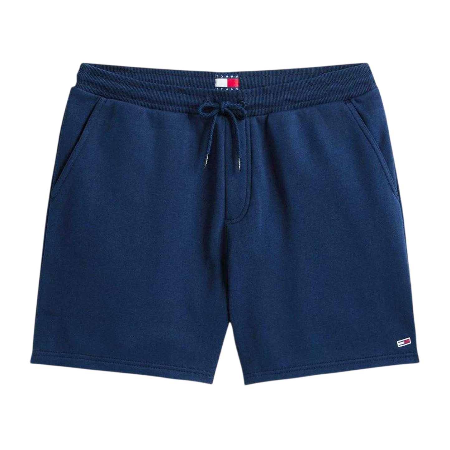 Night Navy - Front - Tommy Jeans Mens Fleece Flag Logo Sweat Shorts